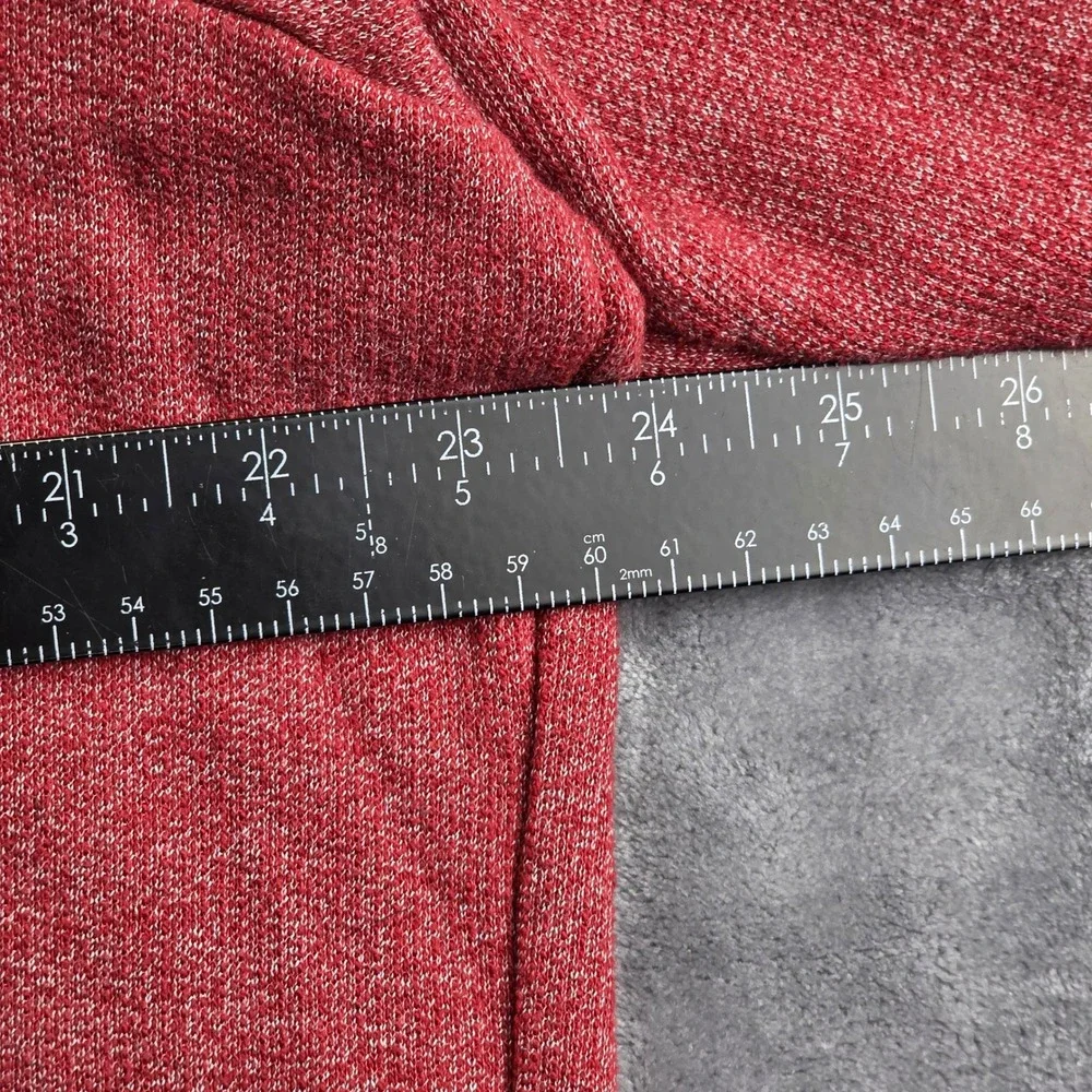 Columbia Pullover Mens Large Red Marl‎ Hart Mountain II Quarter Zip Sweatshirt